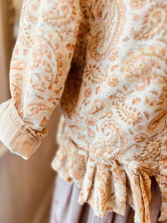 Magnolia Pearl European Woven Cotton Hand Block Print Briar Jacket in Naranja Jacket 391 - Image 10