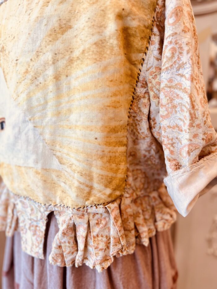 Magnolia Pearl European Woven Cotton Hand Block Print Briar Jacket in Naranja Jacket 391 - Image 7