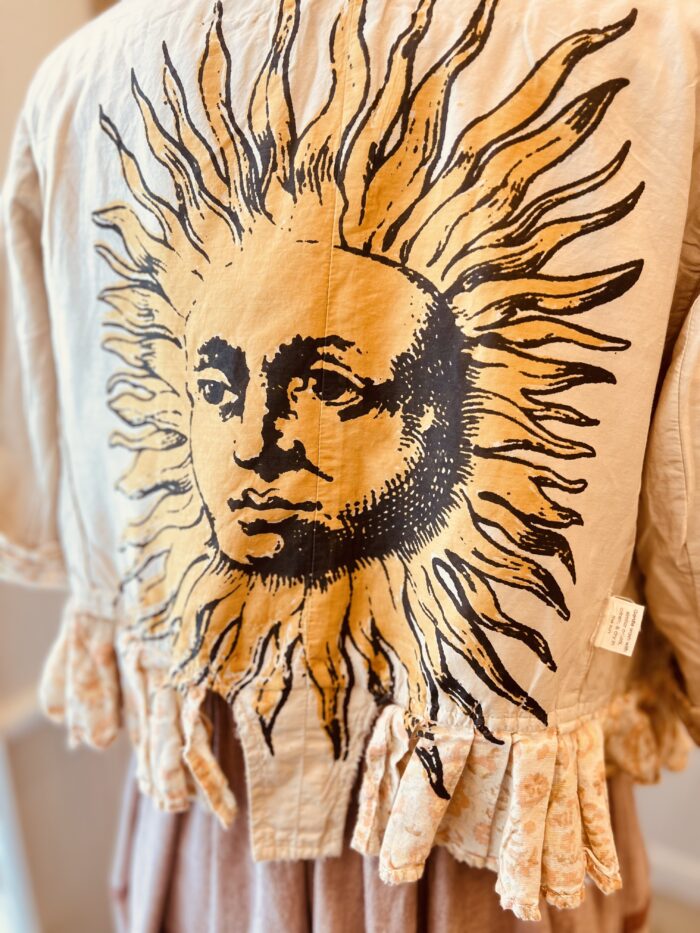 Magnolia Pearl European Woven Cotton Hand Block Print Briar Jacket in Naranja Jacket 391 - Image 2
