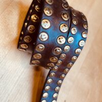 Campomaggi Italian Leather Dual Row Studded Belt in  display picture 1