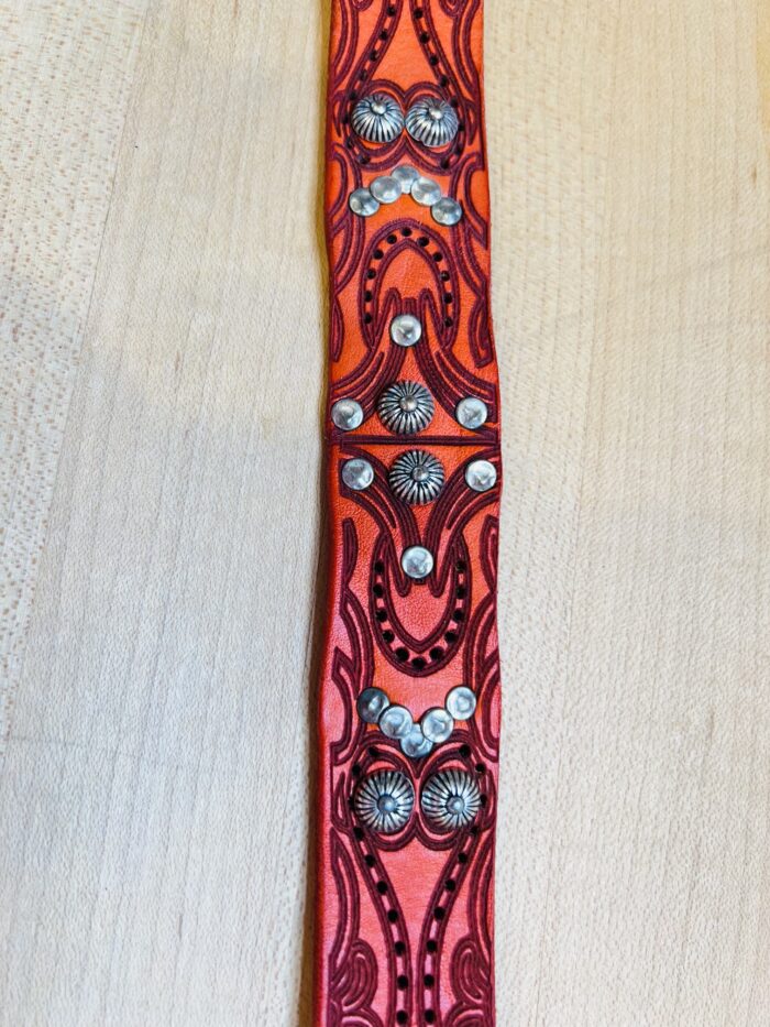 Campomaggi Italian Leather Cintura Floreale & Rivetti Belt in Baked Belt C009960ND X1140 C5504 - Image 2