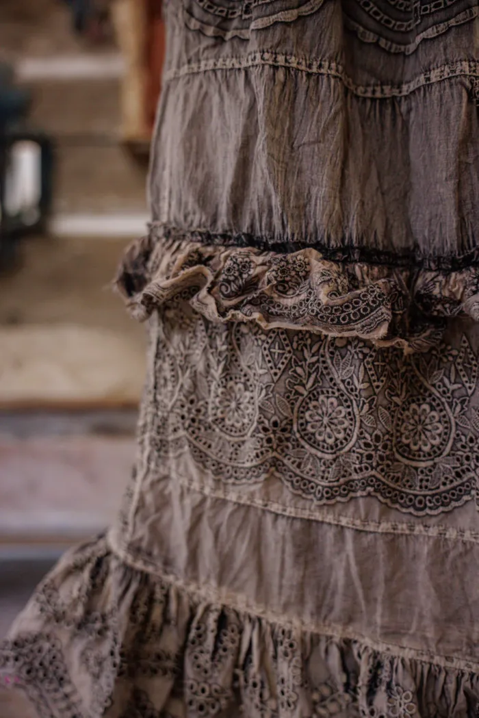 Magnolia Pearl European Cotton Eyelet Pissarro Skirt in Ozzy Skirt 244 - Image 2